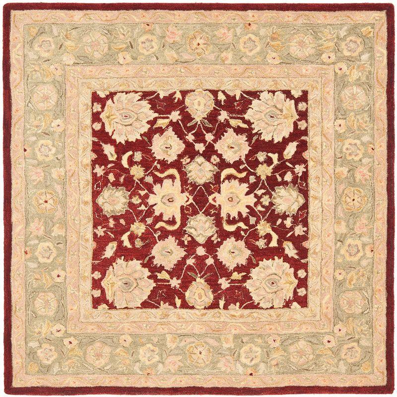 Anatolia Luxe Hand-Tufted Wool Red/Moss Square Area Rug