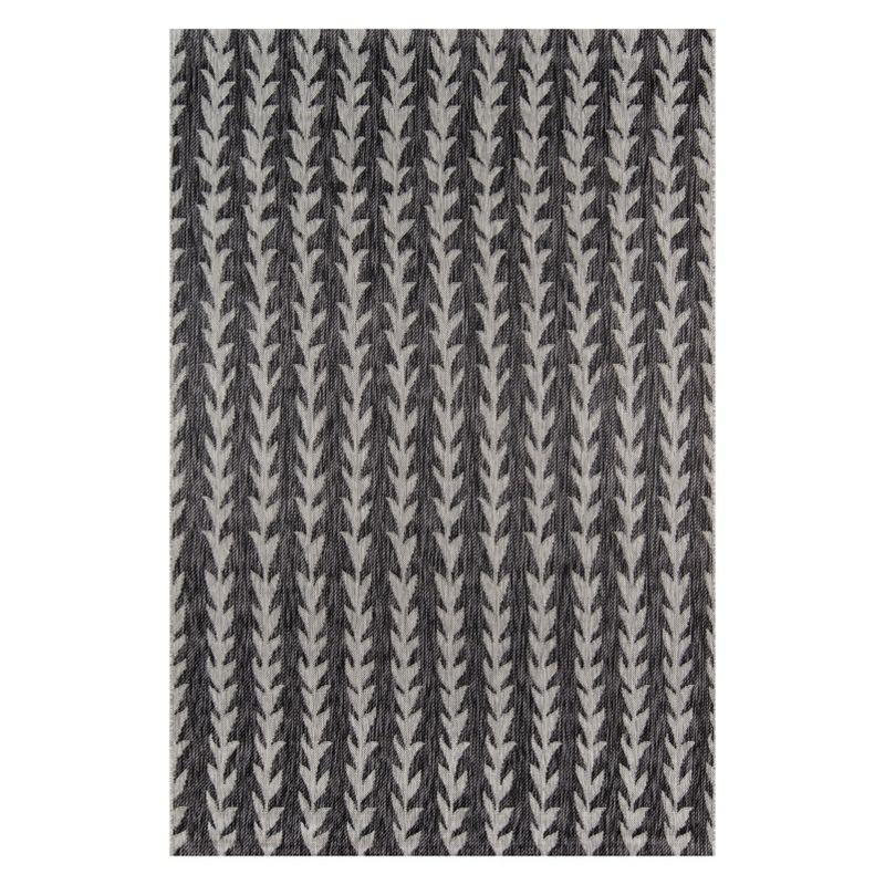 Amalfi Striped Charcoal Indoor / Outdoor Area Rug