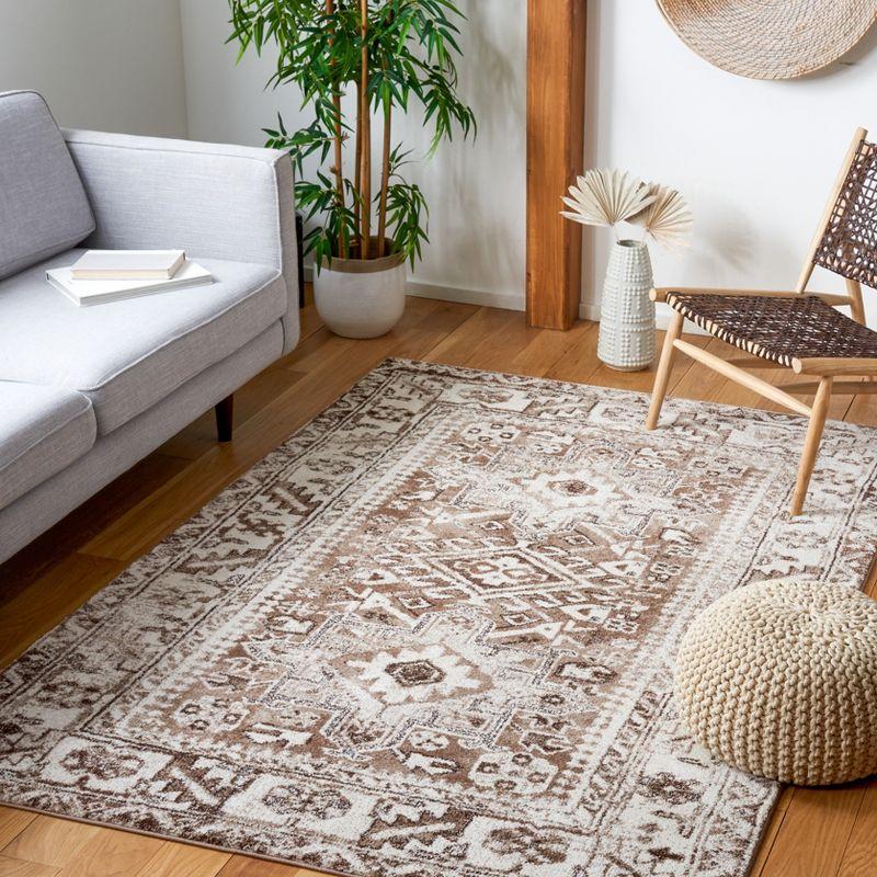 Vintage Hamadan VTH211 Power Loomed Area Rug - Brown/Ivory - 8'x10' - Safavieh.