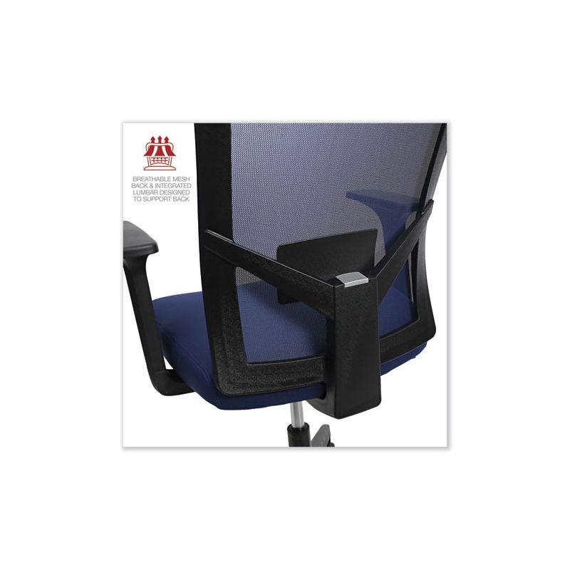 Workspace by Alera Mesh Back Fabric Task Chair, Supports Up to 275 lb, 17.32" to 21.1" Seat Height, Navy Seat, Navy Back