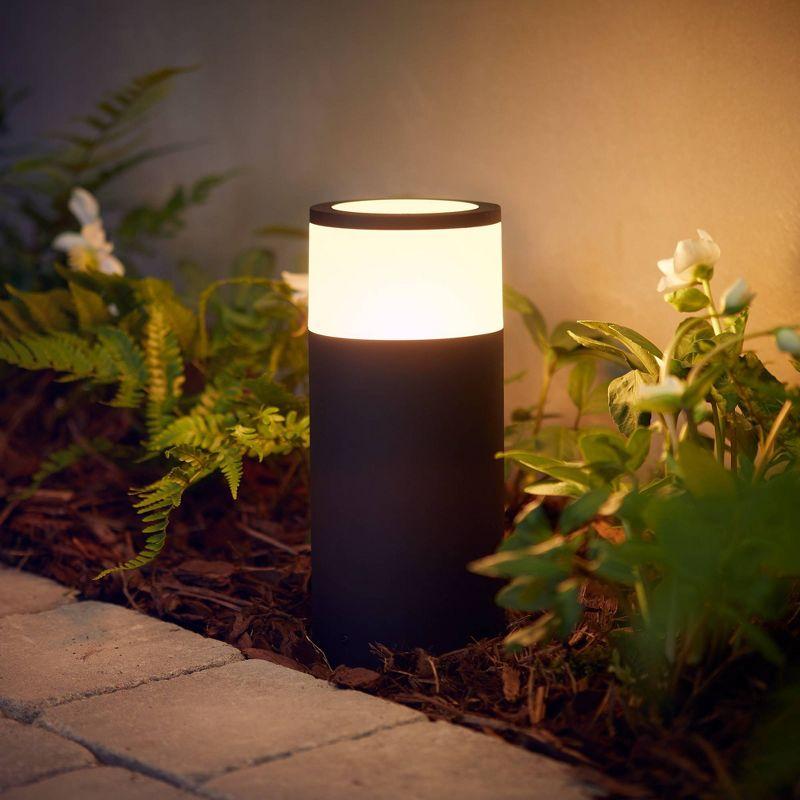 Philips Hue White & Color Ambiance Calla Outdoor Pathway LED Light Extension: Weather-Resistant, 640 Lumens, 4 LED Bulbs