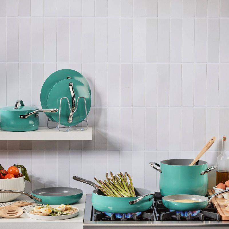 Cuisinart 12-Piece Turquoise Enamel Nonstick Cookware Set