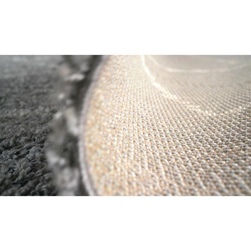 5'x8' Mercer Shag Plush Tassel Moroccan Geometric Trellis Area Rug, Cream/Grey - JONATHAN Y