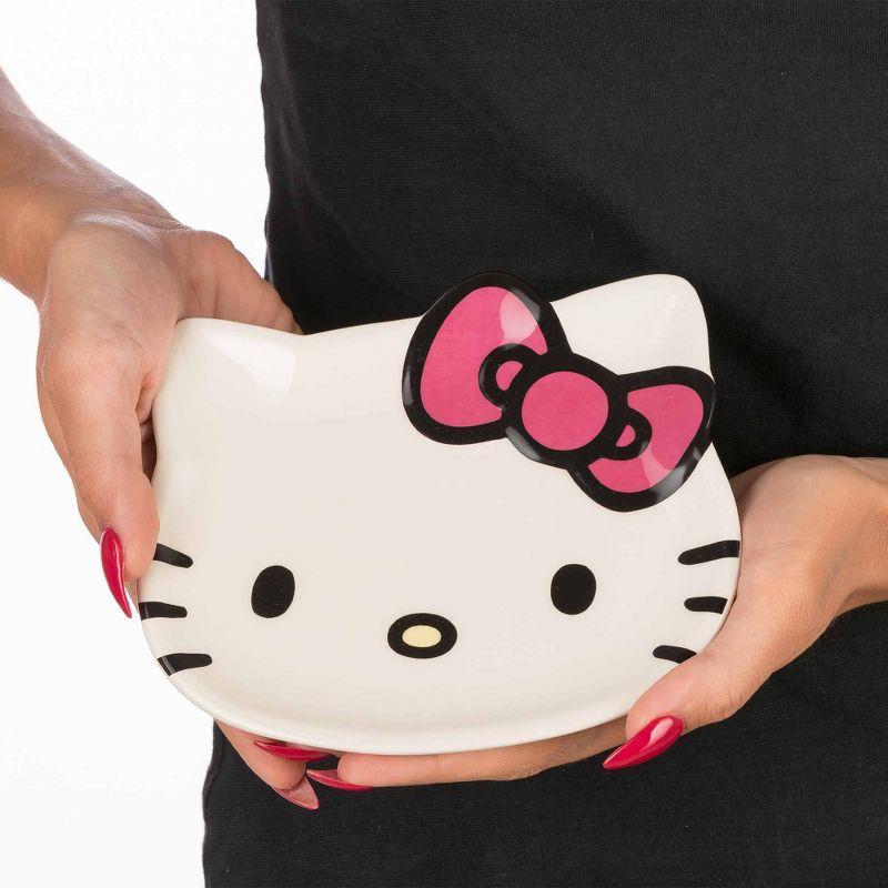 Sanrio Hello Kitty Ceramic Trinket Tray Jewelry Ring Holder Gift Dish, Authentic Officially Licensed