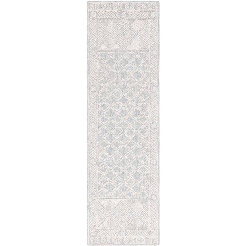 Abstract ABT466 Hand Tufted Indoor Runner Rug - Blue/Ivory - 2'3"x8' - Safavieh