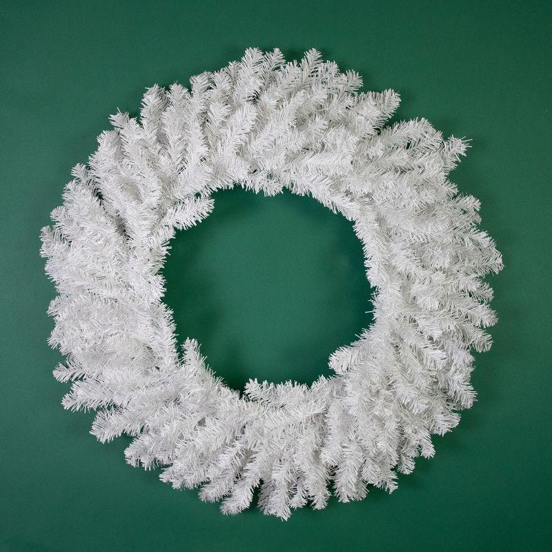 Northlight 24" Unlit White Canadian Pine Artificial Christmas Wreath