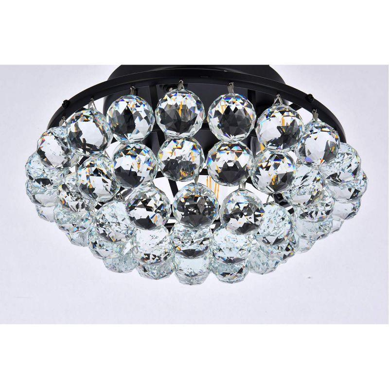 Elegant Lighting Corona 14 inch black flush mount