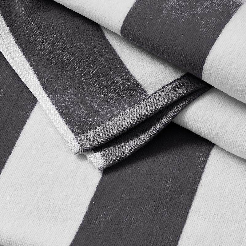 FreshFolds 100% Cotton Absorbent & Quick-Dry Cabana Beach Towels (Set of 4)