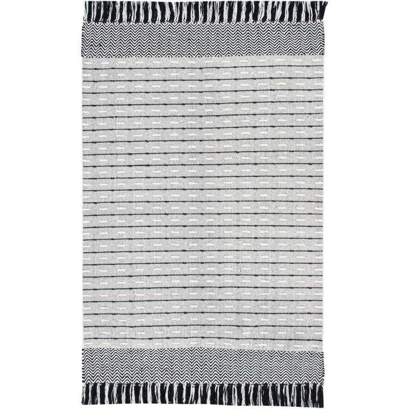 Vermont VRM504 Power Loomed Area Rug - Ivory/Black - 3'x5' - Safavieh.