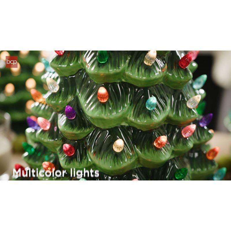 Best Choice Products 18in Ceramic Christmas Tree, Pre-lit Hand-Painted Holiday Decor w/ 93 Lights