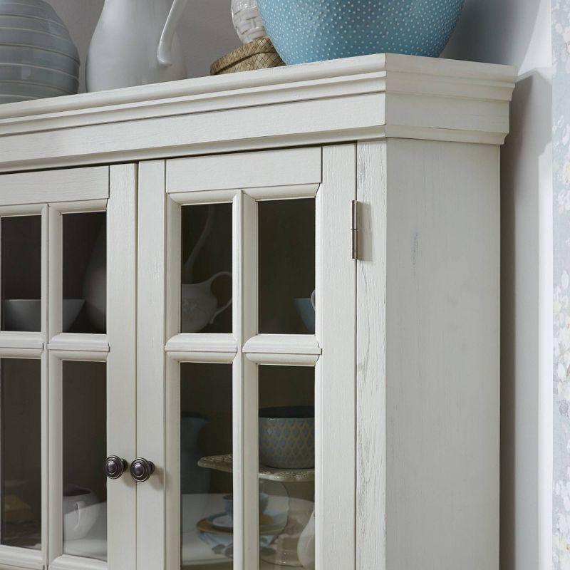 Seaside Lodge Corner Cabinet White - Home Styles: Storage, Glass Door Display