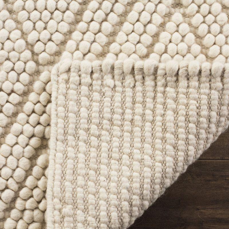 Ivory Elegance Hand-Tufted Wool Rectangular Rug 9' x 12'