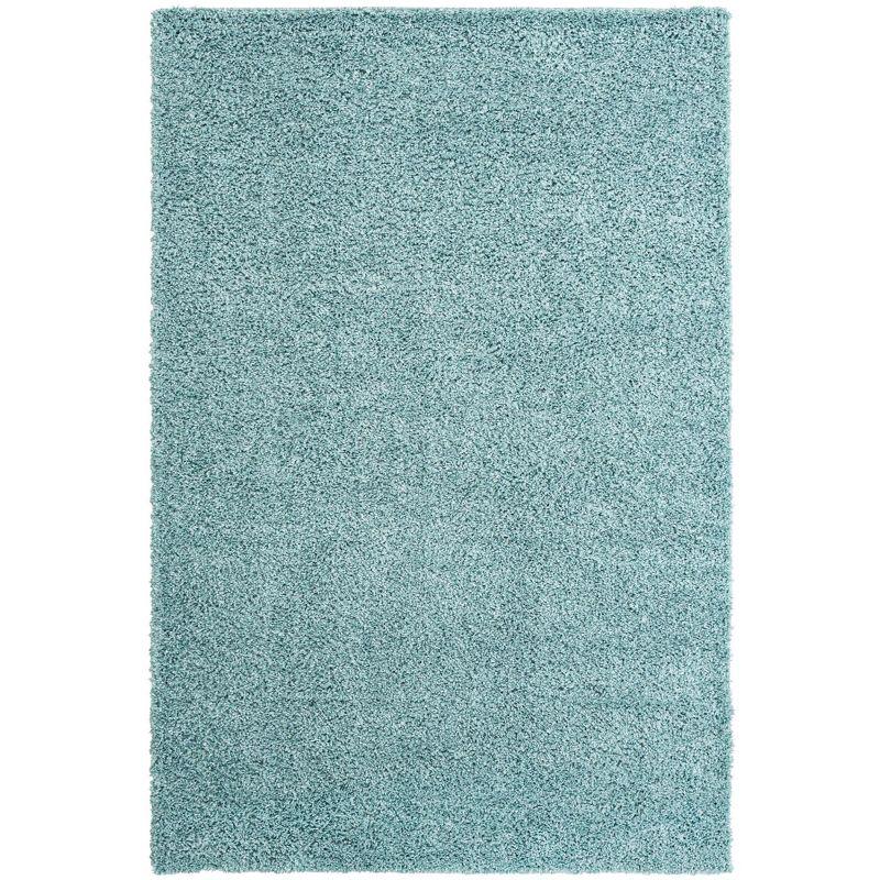 Unique Loom 6' 0 x 9' 0 Davos Shag Aqua Area Rug