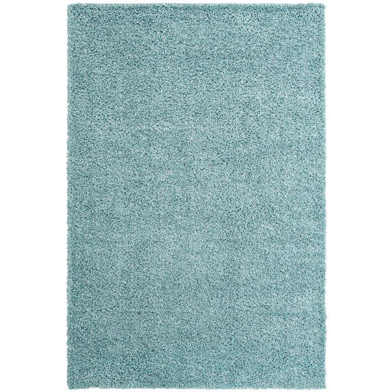 Alpine Aqua Braided 6'x9' Rectangular Shag Area Rug