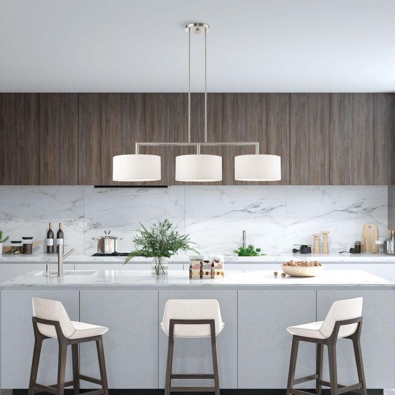 Livex Lighting Meridian 3 - Light Chandelier in  Brushed Nickel