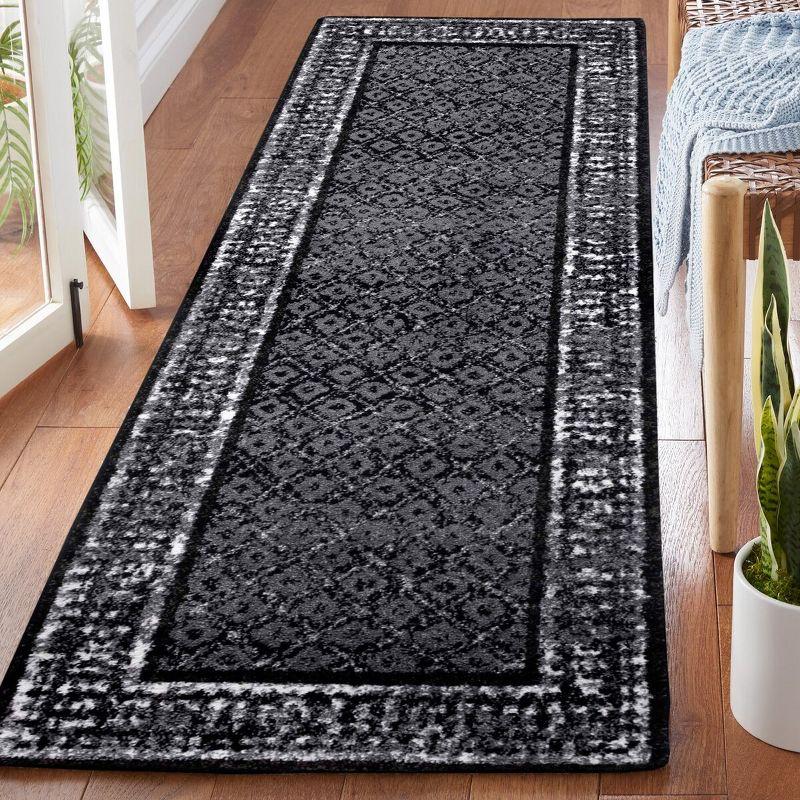 Adirondack ADR110 Machine Made Indoor Accent Rug - Black/Silver - 2'-6"x4' - Safavieh