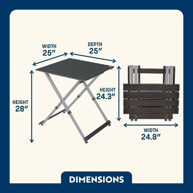 GCI Outdoor Compact Aluminum Portable Folding Camp Table - Black