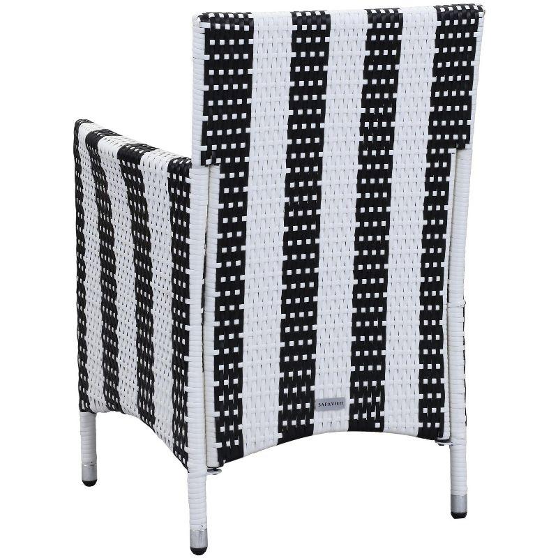 Kendrick Chair (Set Of 2) - Indoor/Outdoor - PAT2506 - Black/White - Safavieh