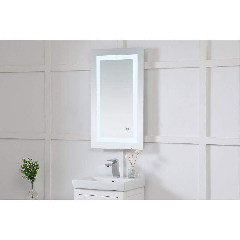 Elegant Lighting Helios 18in x 30in Hardwired LED mirror with touch sensor and color changing temperature 3000K/4200K/6400K