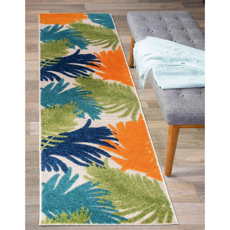 World Rug Gallery Tropical Floral Indoor/Outdoor Area Rug