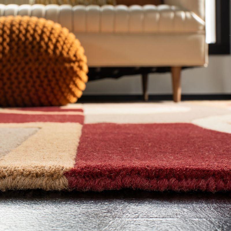 Beige and Multicolor Hand-Tufted Wool Runner Rug