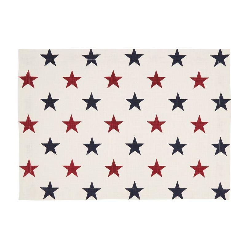 Americana Stars Off-White Cotton Placemats, Set of 4