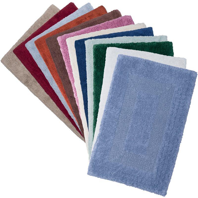 Lavish Home 2-pc Cotton Bath Mat Set - Machine Washable for Bathroom, Kitchen, or Laundry Room