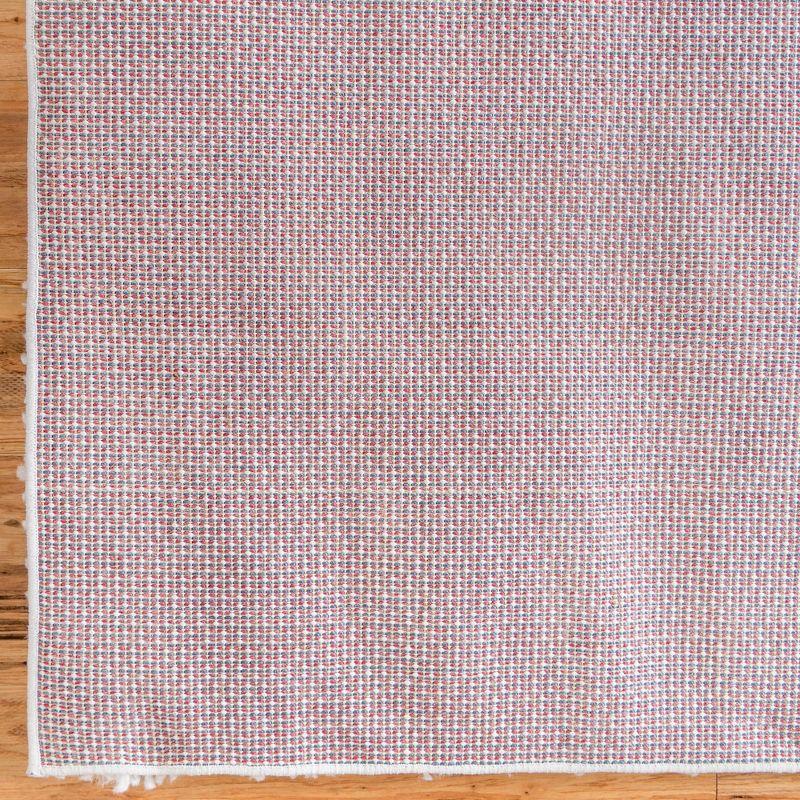 Unique Loom 4' 0 x 6' 0 Davos Shag White Area Rug