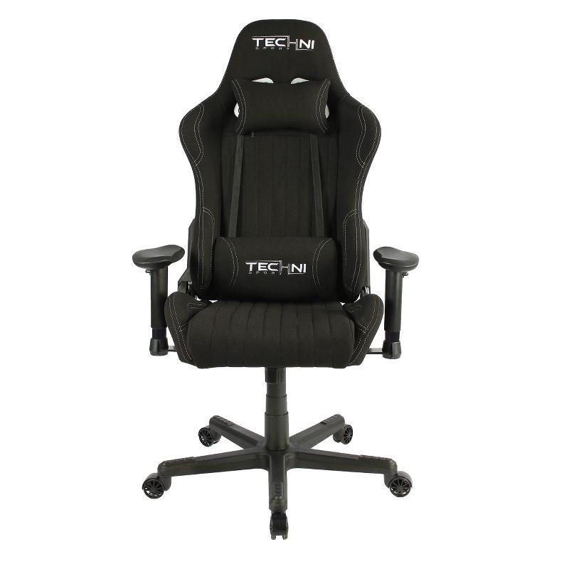 Techni Sport Techni Sport Adjustable Reclining Ergonomic Swiveling PC & Racing Game Chair in Black