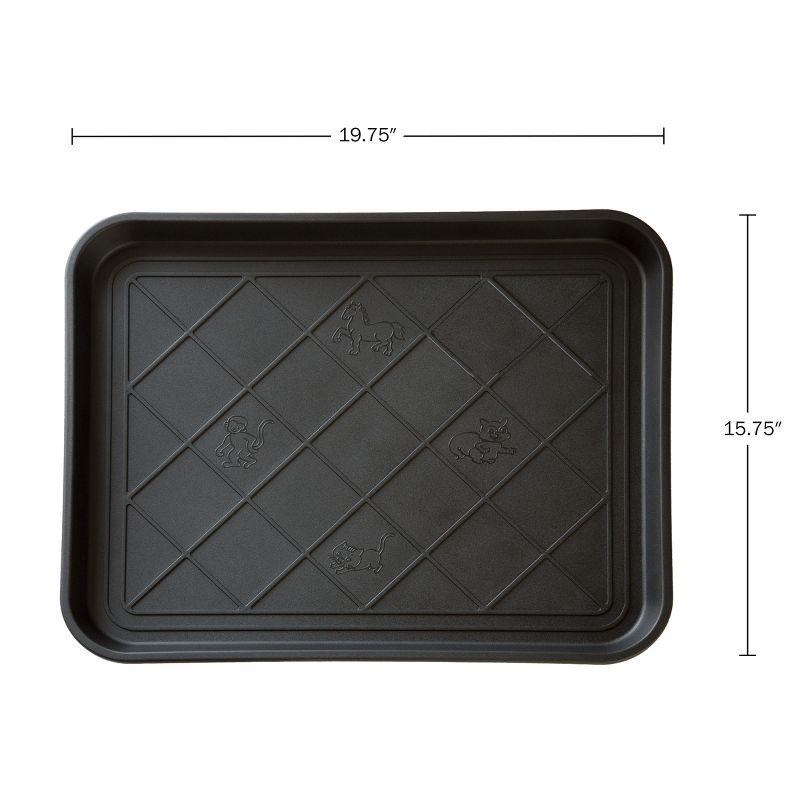 Fleming Supply Oversized All-Weather Rectangular Boot Tray - Black