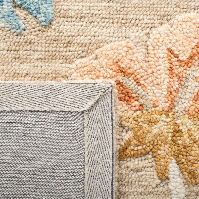 Metro MET103 Hand Tufted Indoor Area Rug - Beige/Blue - 6'x6' - Safavieh