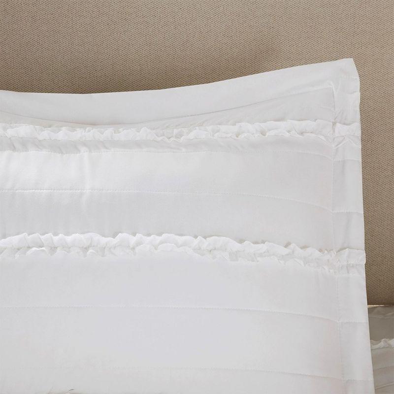 Madison Park Celeste 5 Piece Microfiber Ruffled Comforter Set