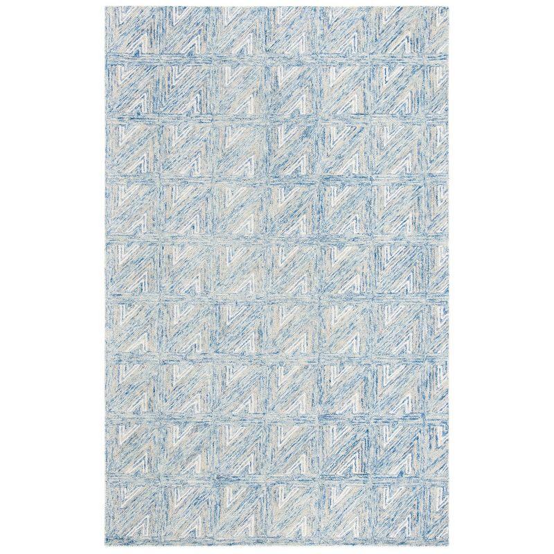 Abstract ABT653 Hand Tufted Area Rug - Blue/Beige - 4'x6' - Safavieh.