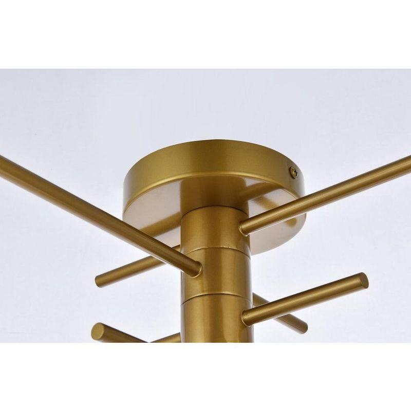 Elegant Lighting Xavier 4 lights flush mount in brass