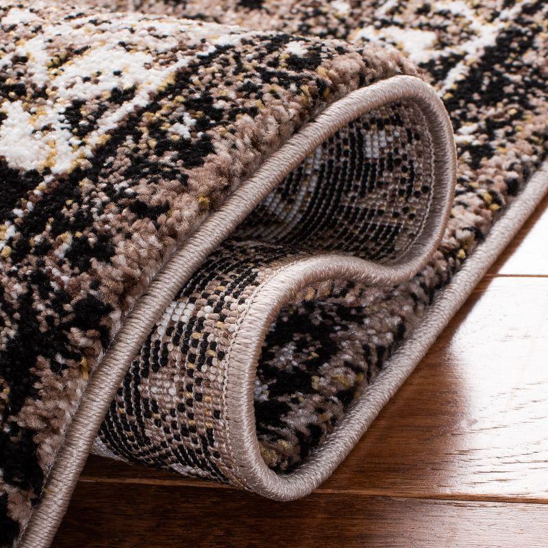 Vintage Hamadan VTH293 Power Loomed Indoor Accent Rug - Brown/Black - 2'7"x5' - Safavieh