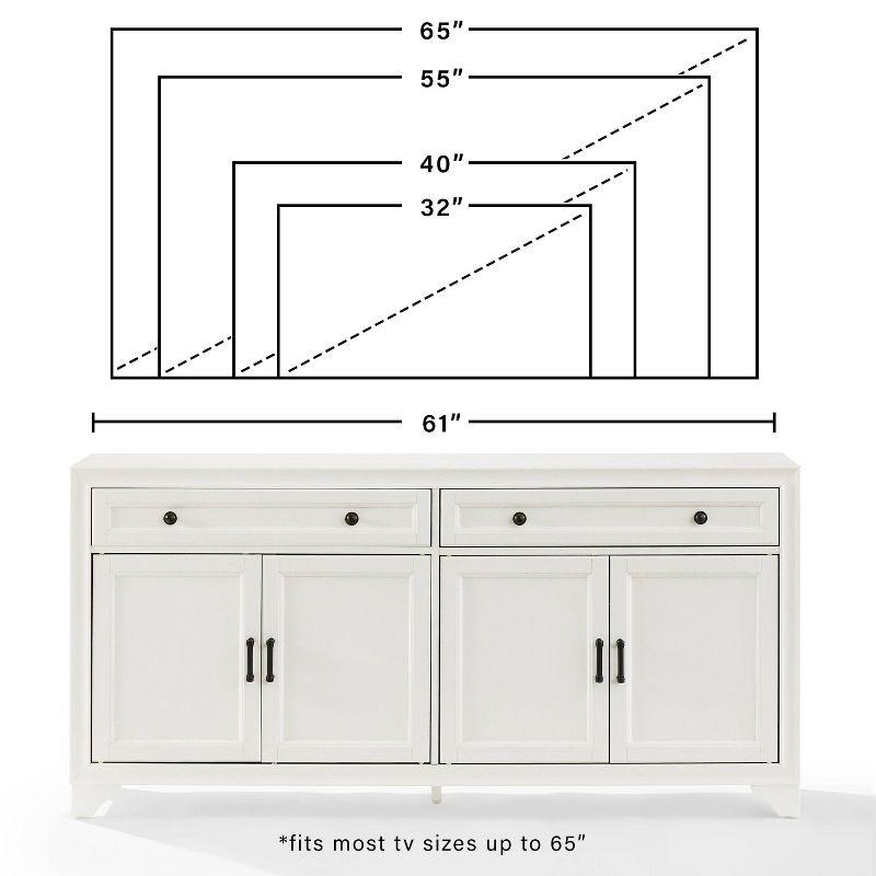 Tara Distressed White Modern Farmhouse Sideboard