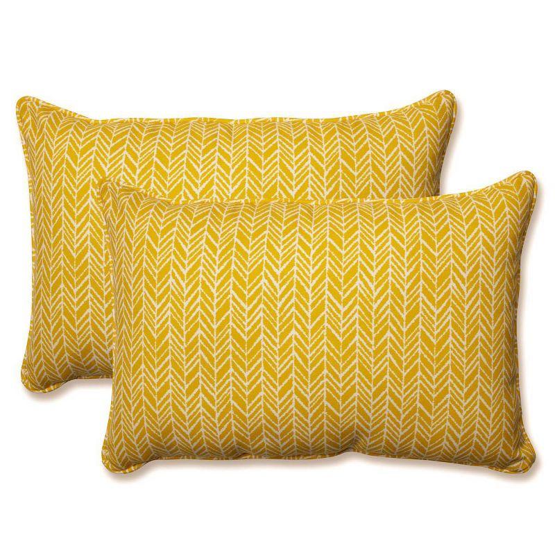 Chevron Indoor/Outdoor Reversible Throw Pillow (Set of 2)