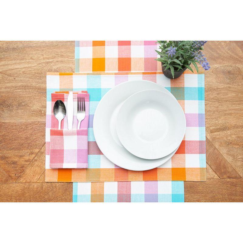 Colorful Plaid Cotton Rectangle Table Runner