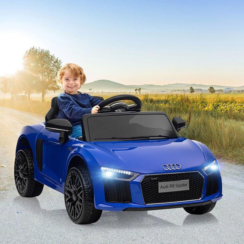 Blue 12V Audi Licensed Ride-On Truck with Remote Control