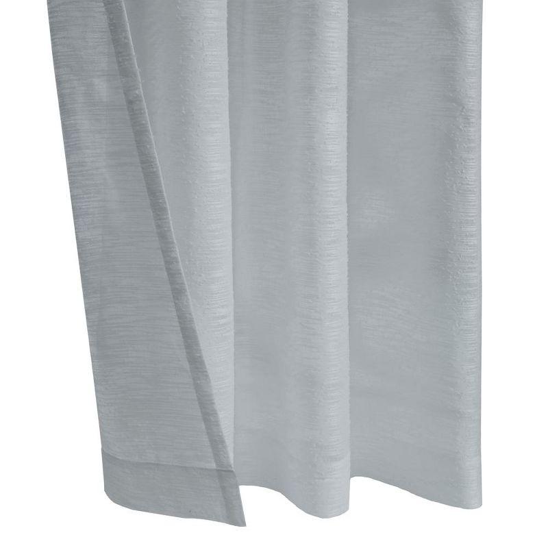 Habitat Boucle Sheer Premium Stylish and Functional Grommet Curtain Panel 52" x 108" Light Grey