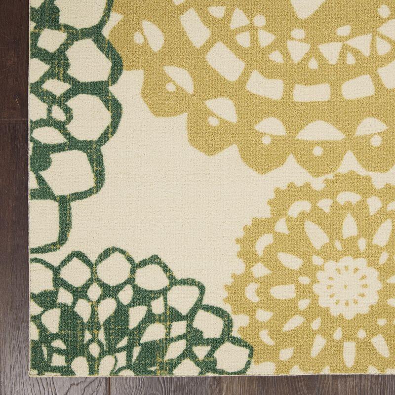 Waverly Sun N Shade SND72 Ivory Gold Indoor/Outdoor Area Rug 7'9" x 10'10"