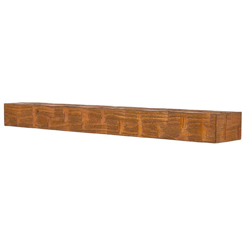 Bodie 72" Chestnut Hand-Distressed Wooden Mantel Shelf