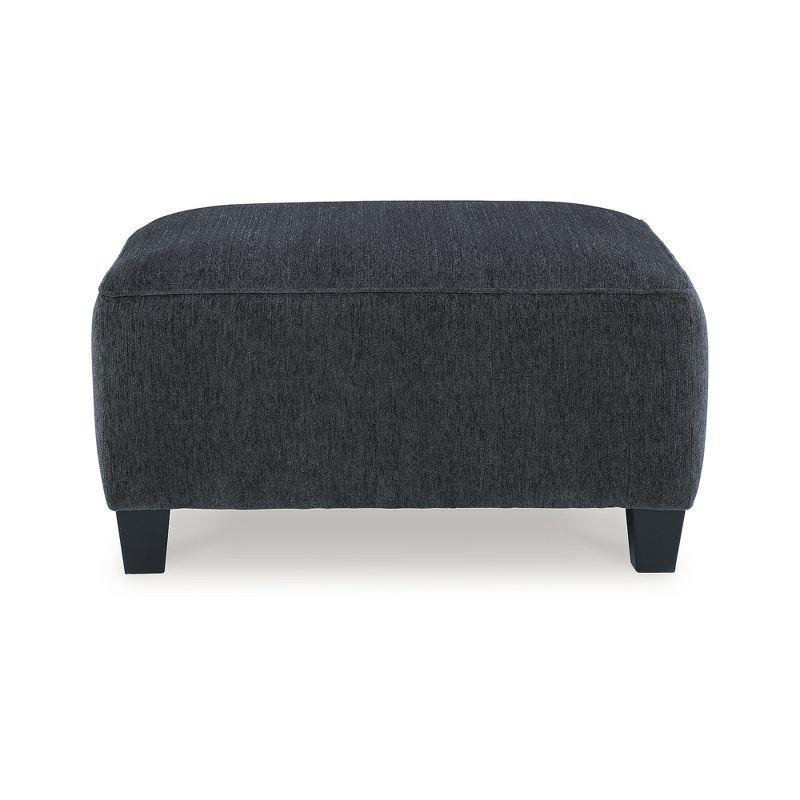 Signature Design by Ashley Contemporary Abinger Oversized Accent Ottoman Chenille Smoke