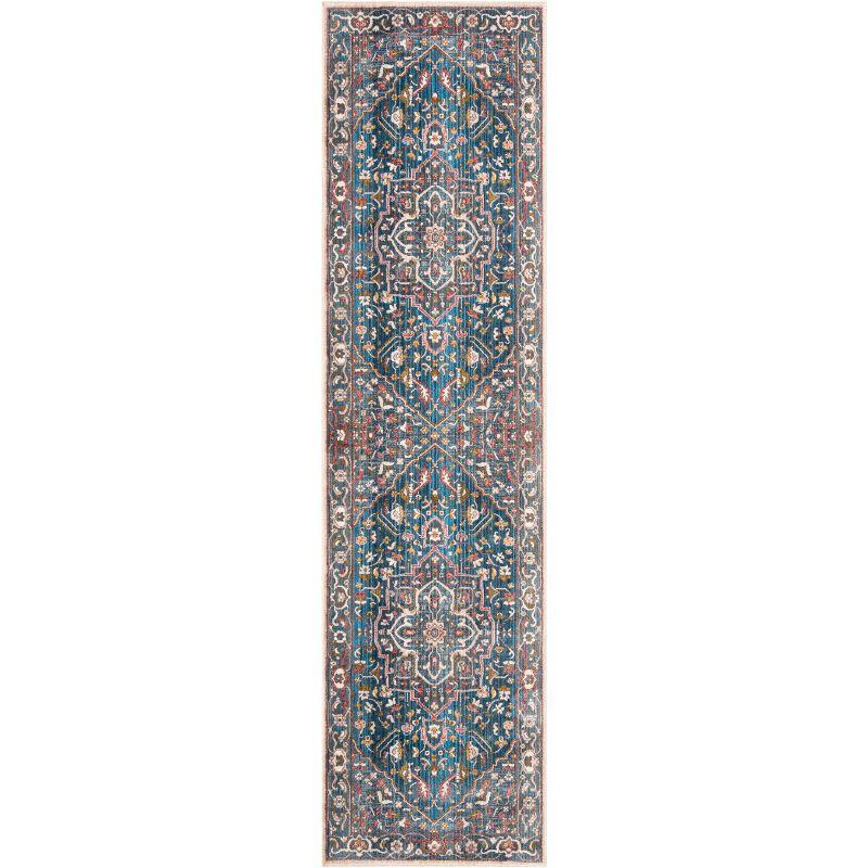 Vintage Persian VTP479 Power Loomed Indoor Runner Rug - Blue/Ivory - 2'2"x12' - Safavieh