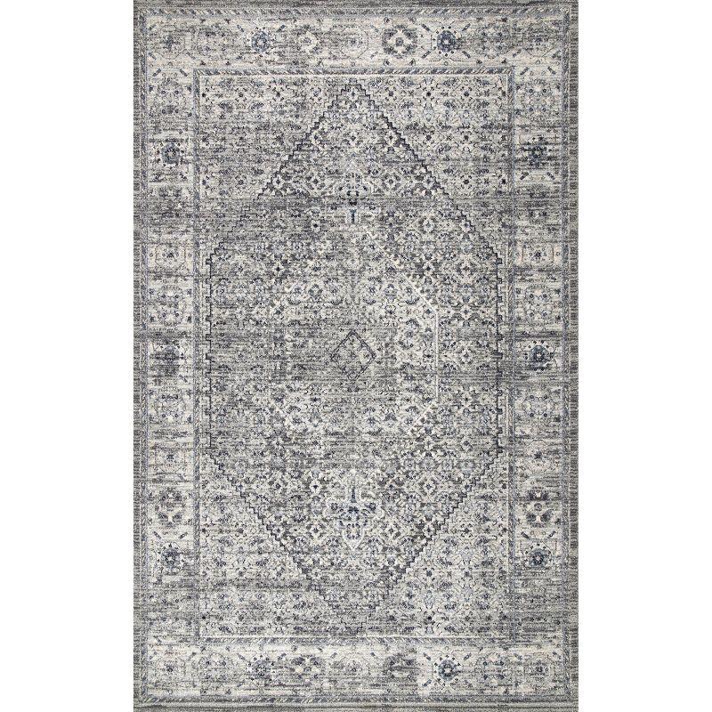 Nuloom Doris Geometric 9x12 Indoor Area Rug for Living Room Bedroom Dining Room Kitchen, Grey/Ivory