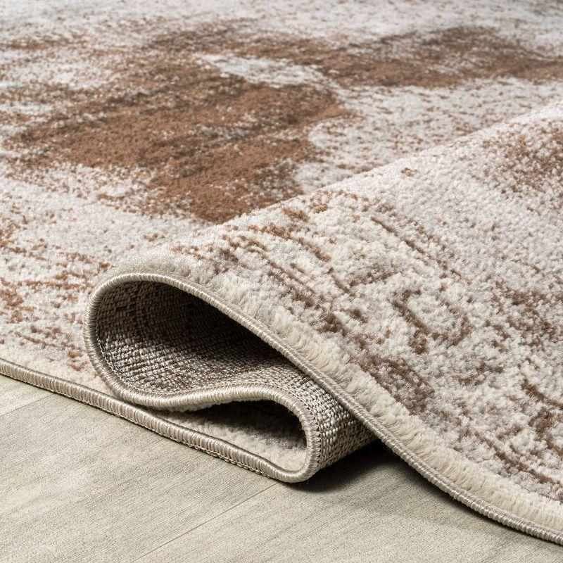 JONATHAN Y Rosalia Cottage Medallion Cream/Brown 5 ft. x 8 ft. Area Rug