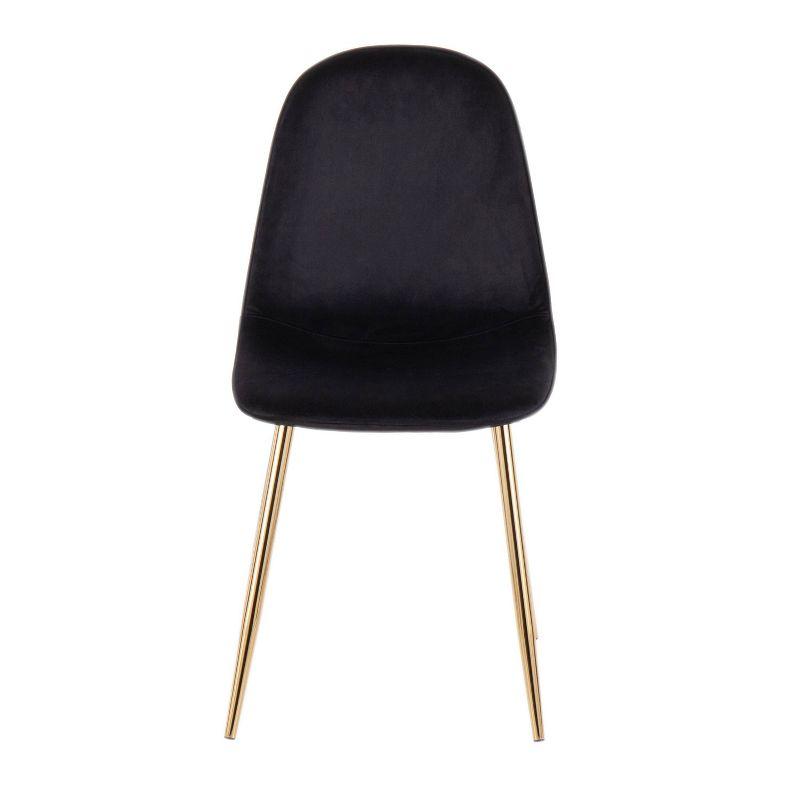 Set of 2 Pebble Contemporary Dining Chairs Gold/Black - LumiSource