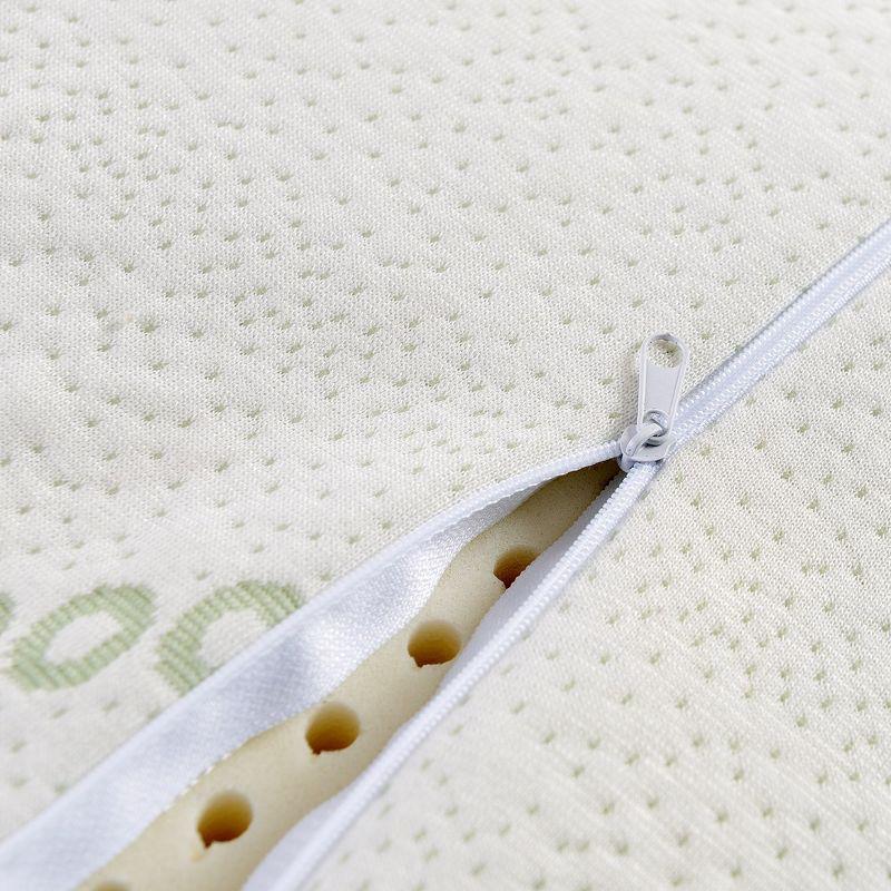 Cheer Collection Contoured Latex Memory Foam Pillow with Washable Cover - White (24" x 16" x 4")