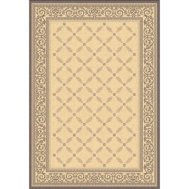 Courtyard CY1502 Power Loomed Indoor and Outdoor Area Rug - Natural/Brown - 6'7"x9'6" - Safavieh