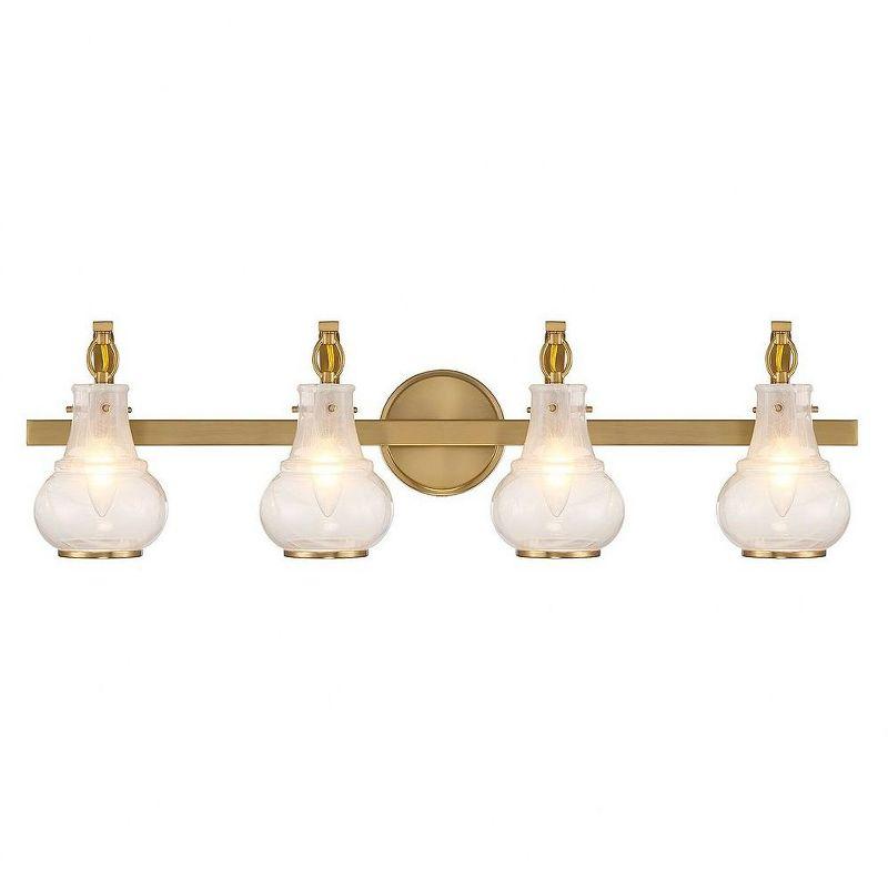 Savoy House Adams 4 - Light Vanity in  Warm Brass